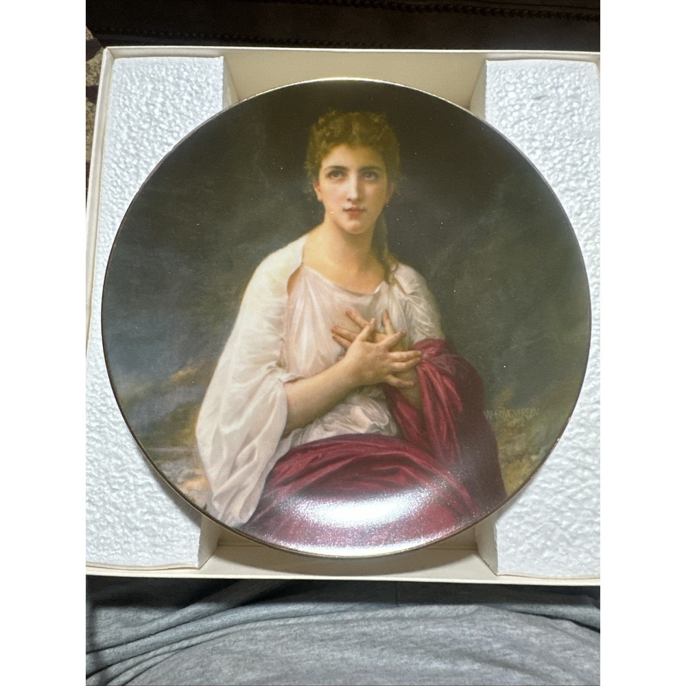 "The Beauty of Bouguereau" Royal Cornwall Collector Plate #2 "Madelaine" W/Box